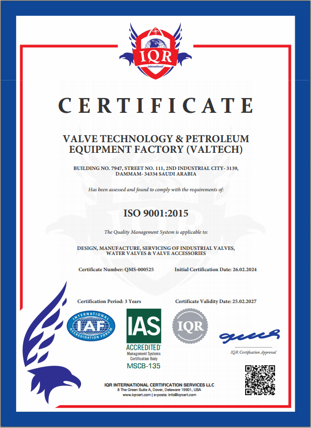 ISO 9001 certificate